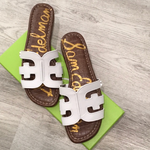 Sam Edelman Bay White Leather Flats - Picture 2 of 4